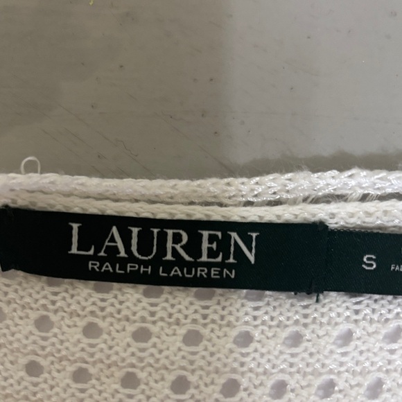 Lauren Ralph Lauren White Knit V-Neck Midi Dress - Picture 7 of 8